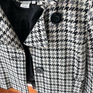Live a Little Black and White Houndstooth Blazer
